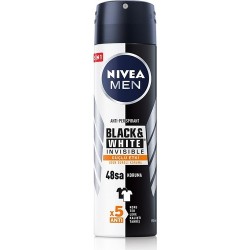 Nivea Men Black & White Invisible Güçlü Etki Sprey Deodorant Erkek 150 Ml