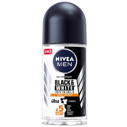 Nivea Roll On Invisible Black White 5x Anti Men 50 Ml