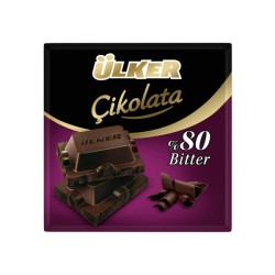 Ülker %80 Bitter Kakaolu Kare Çikolata 60 Gr