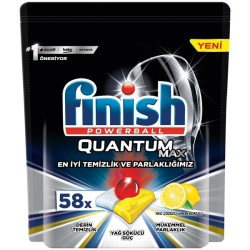 Finish Quantum Max Bulaşık Makinesi Tableti Limon Kokulu 58'li